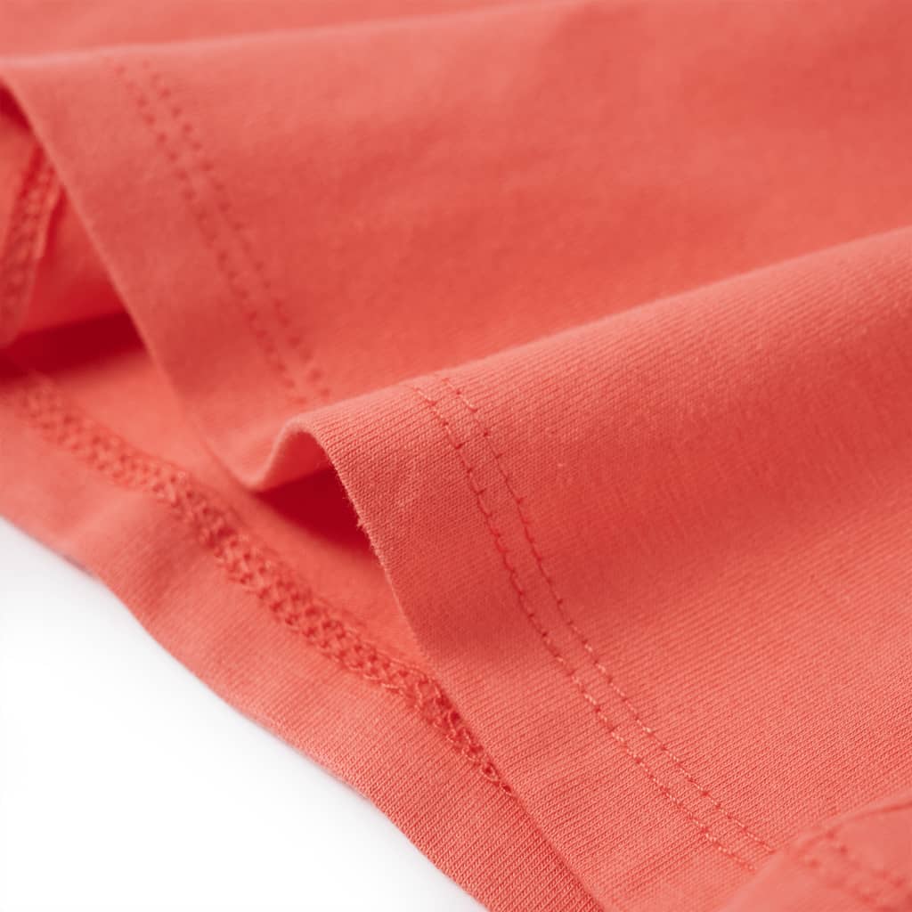 Maglietta da Bambina a Maniche Corte Corallo 128 10687