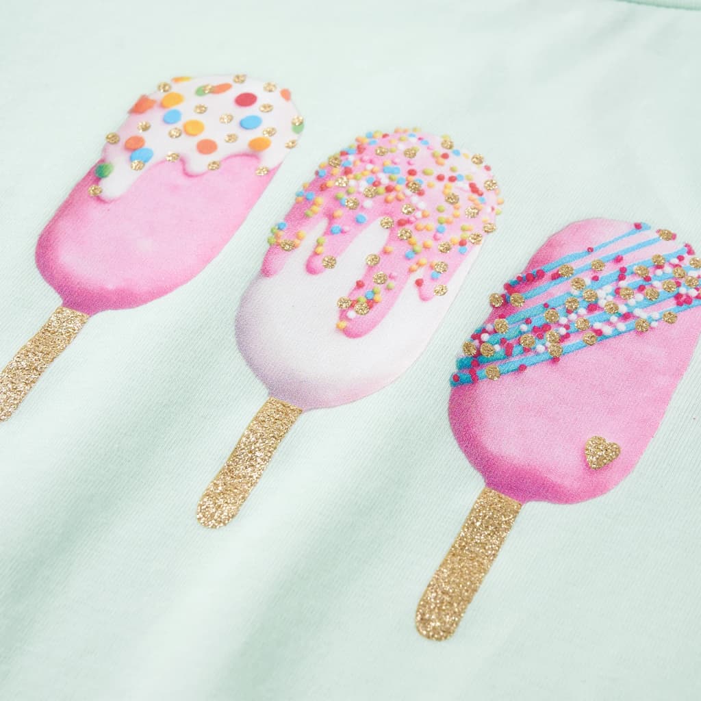 Maglietta da Bambina Menta Chiaro 140 10708