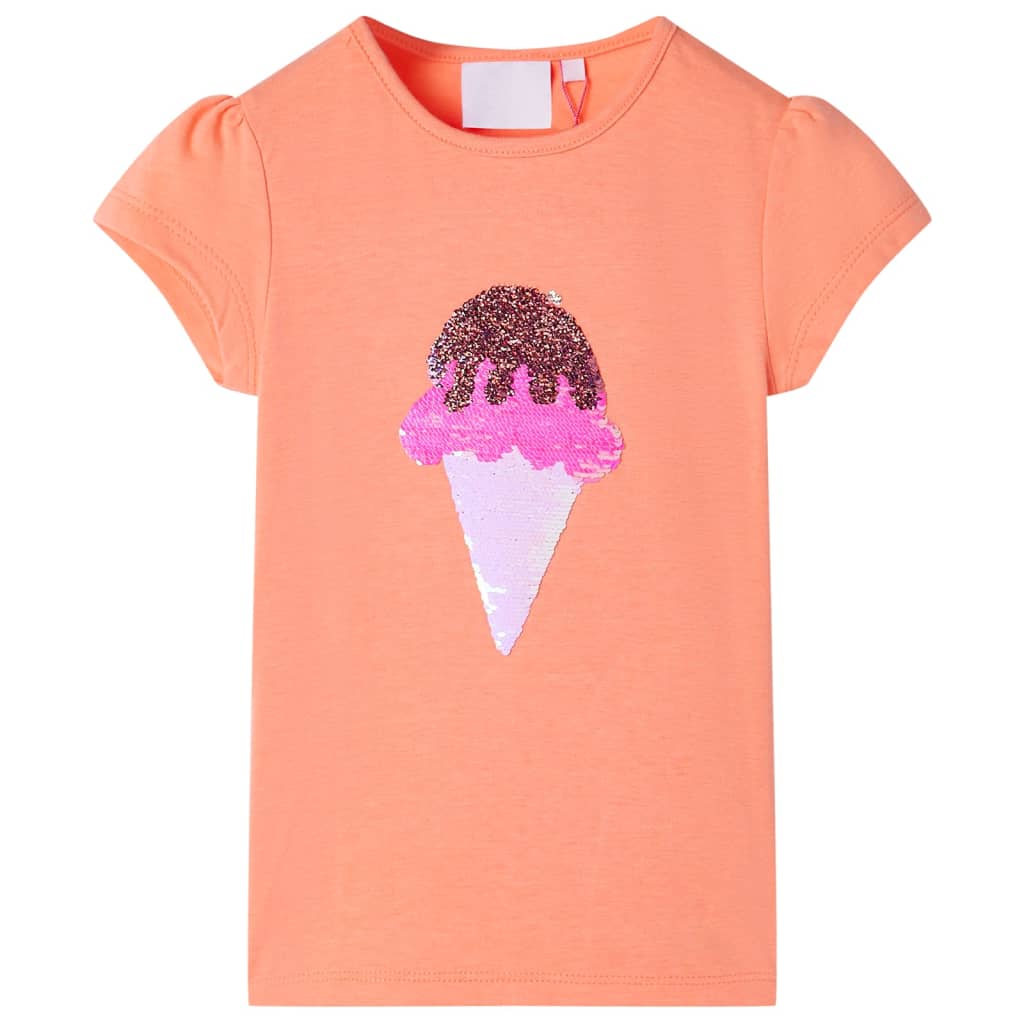 Maglietta da Bambina Arancione Neon 116cod mxl 85458