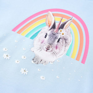 Felpa da Bambina Azzurra 140 10753