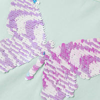 Maglietta Bambina Maniche Aletta Menta Chiaro 116 10836