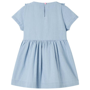 Abito da Bambina con Volant Blu Tenue 116