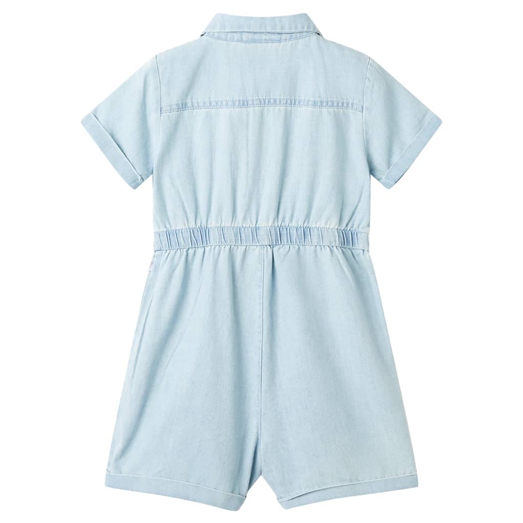 Tutina da Bambina a Maniche Corte Blu Tenue 104