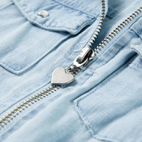 Tutina da Bambina a Maniche Corte Blu Tenue 104