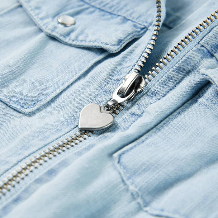 Tutina da Bambina a Maniche Corte Blu Tenue 140 10913