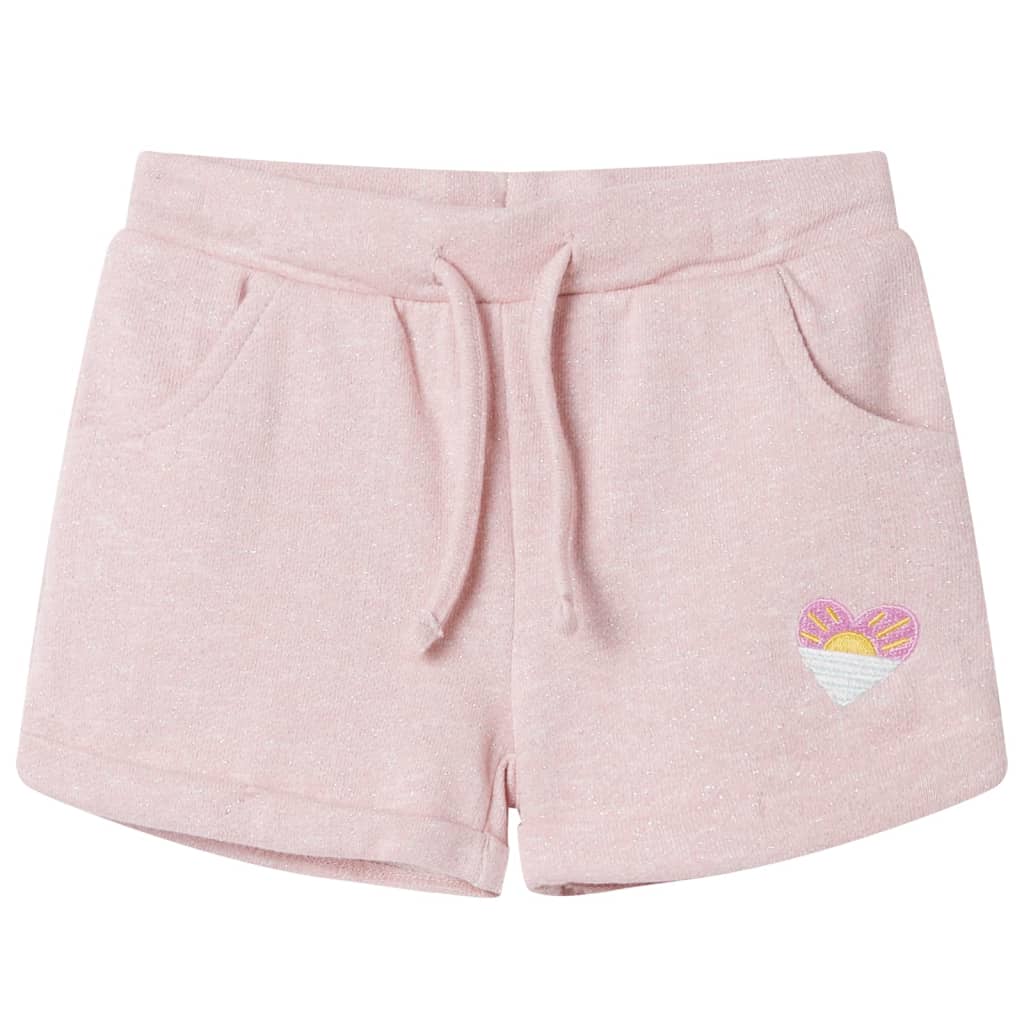 Pantaloncini per Bambini con Coulisse Rosa Chiaro Misto 128