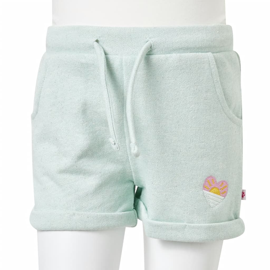 Pantaloncini per Bambini con Coulisse Menta Chiaro Misto 116 10976