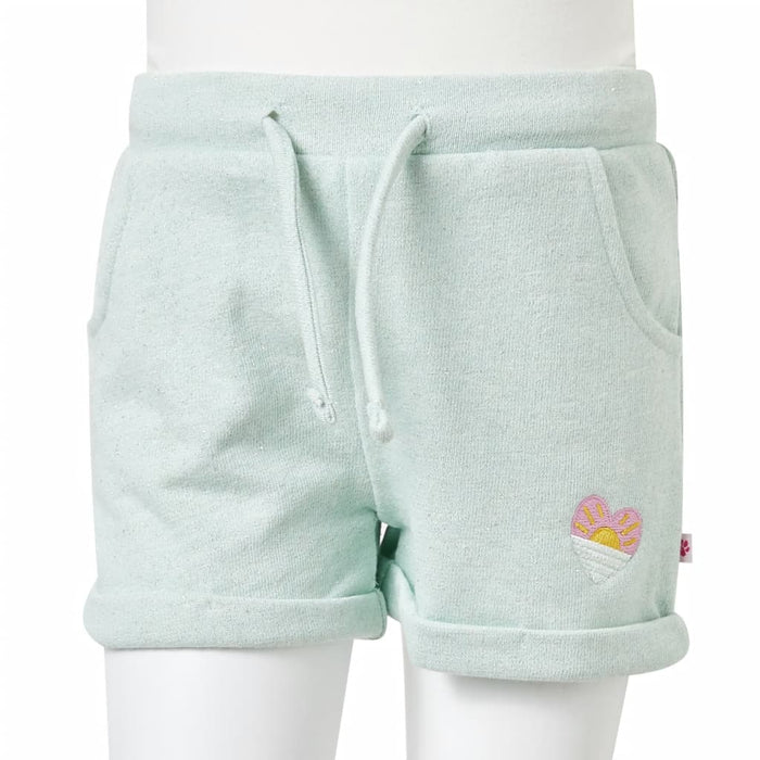 Pantaloncini per Bambini con Coulisse Menta Chiaro Misto 116 10976