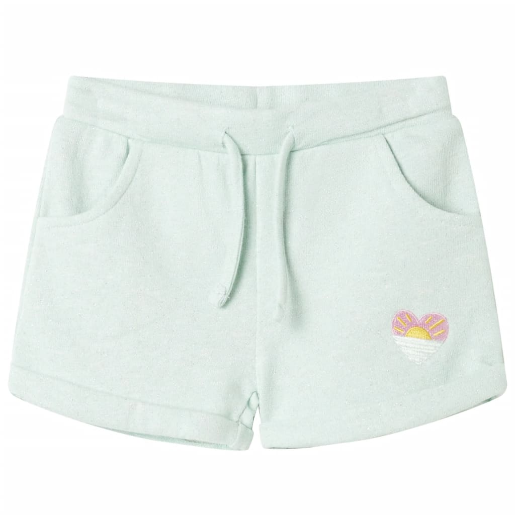 Pantaloncini per Bambini con Coulisse Menta Chiaro Misto 140