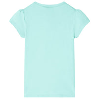 Maglietta da Bambina Menta Chiaro 140 11033