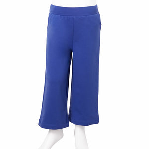Pantaloni per Bambini a Gamba Larga Blu Cobalto 128 11037