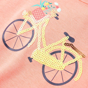 Maglietta da Bambina Corallo Neon 128