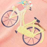 Maglietta da Bambina Corallo Neon 128 11072