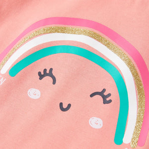 Maglietta da Bambina Corallo Chiaro 128 11117