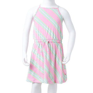 Abito da Bambina con Coulisse Senza Maniche Rosa 92 11169