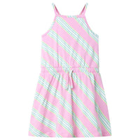 Abito da Bambina con Coulisse Senza Maniche Rosa 128cod mxl 85782