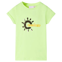 Maglietta per Bambini Giallo Neon 140cod mxl 109748