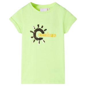 Maglietta per Bambini Giallo Neon 140cod mxl 109748
