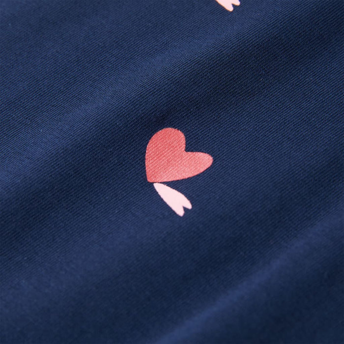 Maglietta da Bambina Blu Marino 128