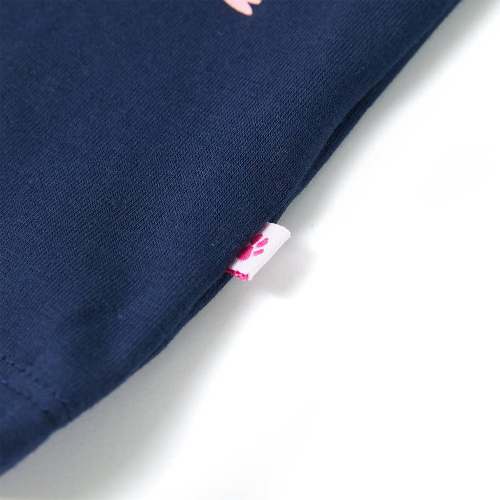 Maglietta da Bambina Blu Marino 128