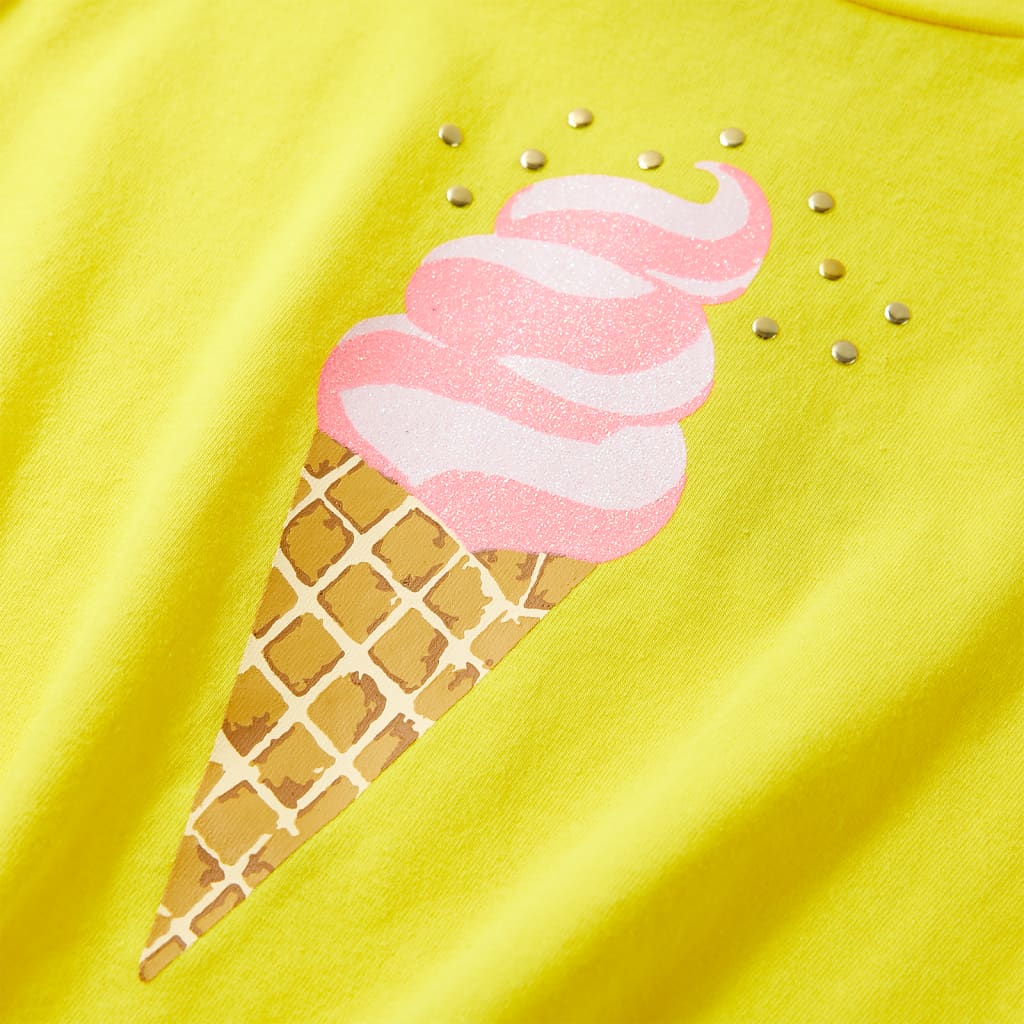 Maglietta da Bambina Gialla 128