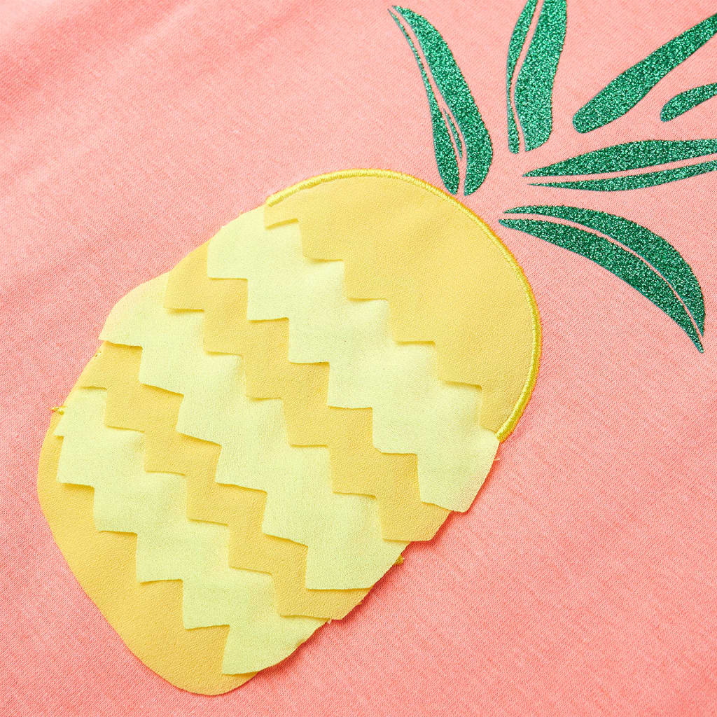 Maglietta da Bambina Corallo Neon 140 11288