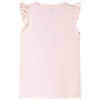 Maglietta da Bambina Maniche Volant Rosa Tenue 92 11314