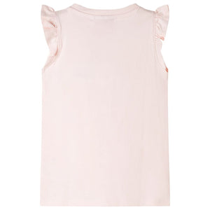 Maglietta da Bambina Maniche Volant Rosa Tenue 116cod mxl 133163