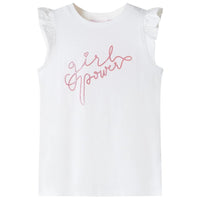 Maglietta da Bambina Maniche Volant Ecru 92cod mxl 85226