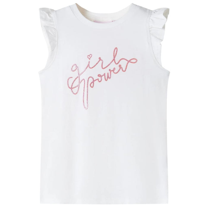 Maglietta da Bambina Maniche Volant Ecru 92cod mxl 85226