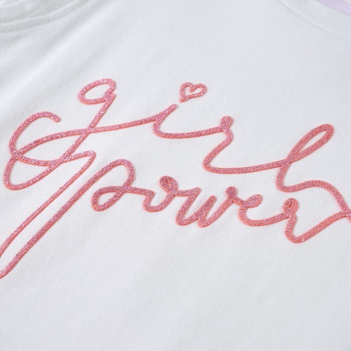 Maglietta da Bambina Maniche Volant Ecru 104 11320