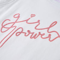 Maglietta da Bambina Maniche Volant Ecru 104