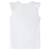 Maglietta da Bambina Maniche Volant Ecru 116 11321