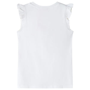 Maglietta da Bambina Maniche Volant Ecru 116 11321