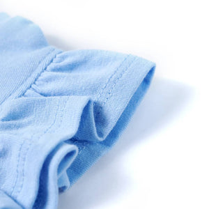 Maglietta da Bambina Maniche Volant Azzurra 92 11324