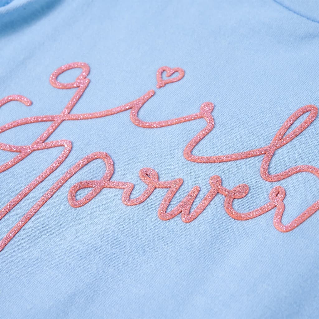 Maglietta da Bambina Maniche Volant Azzurra 116 11326