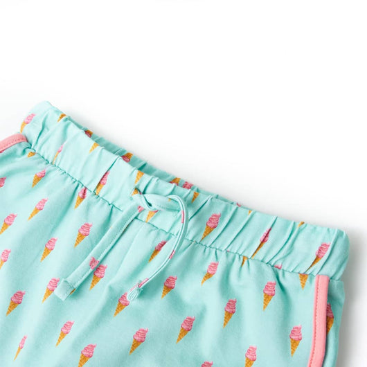 Pantaloncini per Bambini con Coulisse Menta Chiaro 92 11404