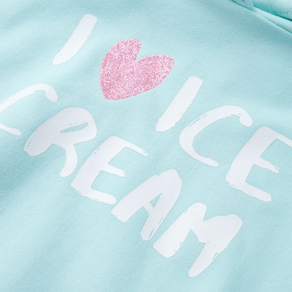 Felpa con Cappuccio da Bambina Acqua Chiaro 116 11426