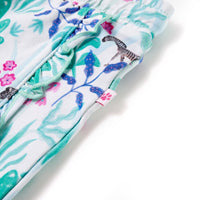 Pantaloncini per Bambini con Coulisse Ecru e Menta Scuro 92 11429