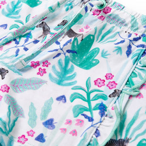 Pantaloncini per Bambini con Coulisse Ecru e Menta Scuro 140 11433