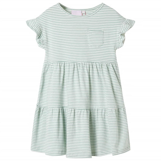 Abito da Bambina con Maniche a Volant Menta 92