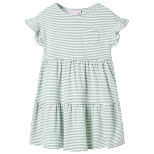 Abito da Bambina con Maniche a Volant Menta 128cod mxl 110906