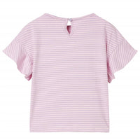 Maglietta da Bambina con Maniche a Volant Lilla 116