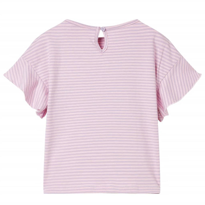 Maglietta da Bambina con Maniche a Volant Lilla 116