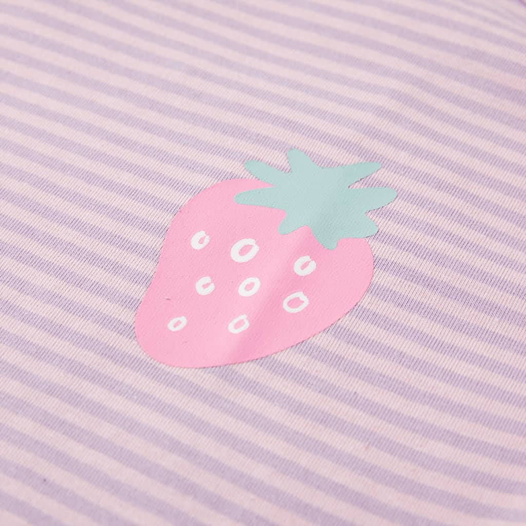 Maglietta da Bambina con Maniche a Volant Lilla 116