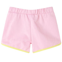 Pantaloncini da Bambina con Bordi Rosa Brillante 116
