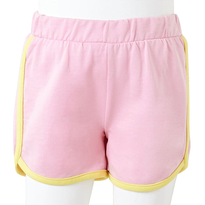 Pantaloncini da Bambina con Bordi Rosa Brillante 116