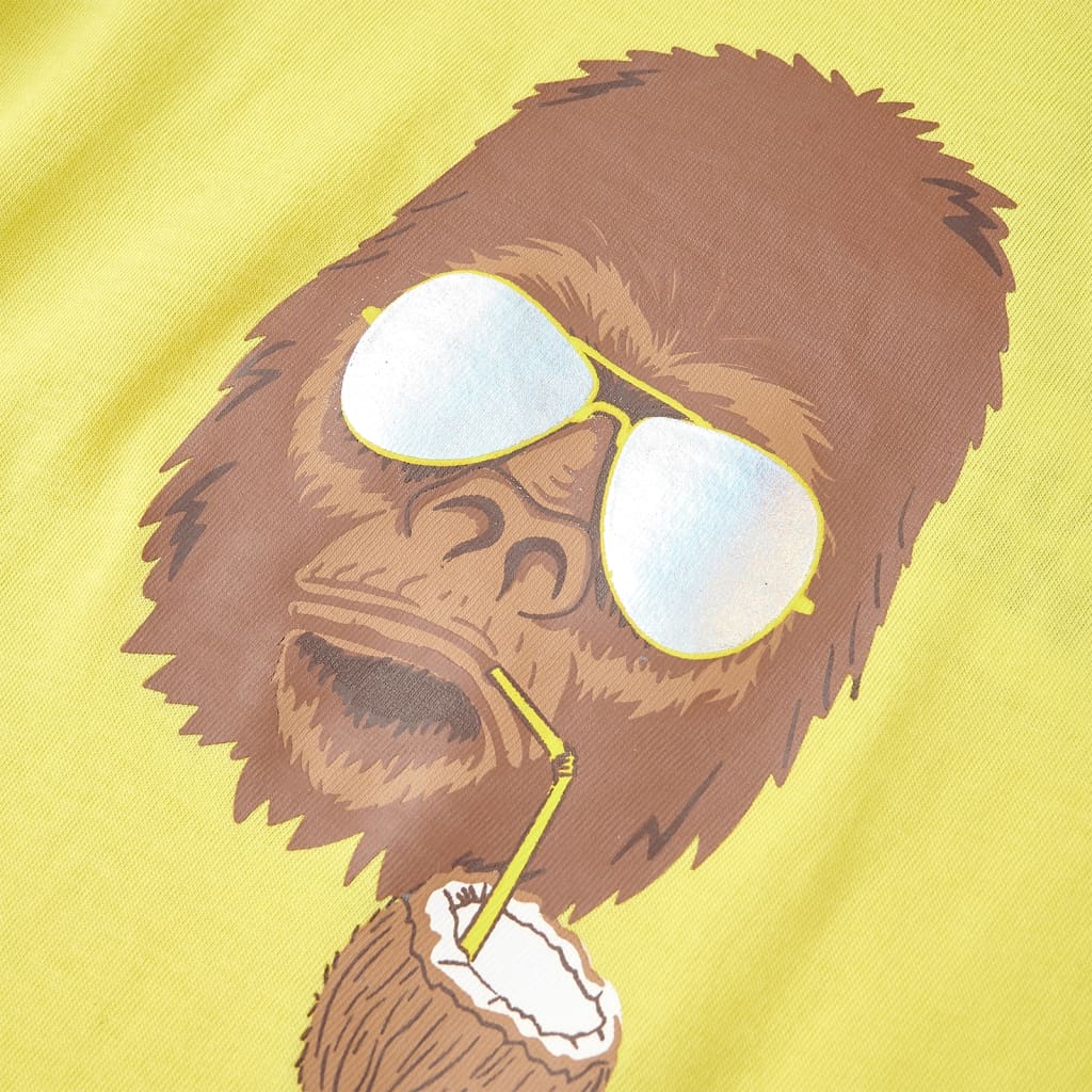 Maglietta da Bambino a Maniche Corte Gialla 116 11616