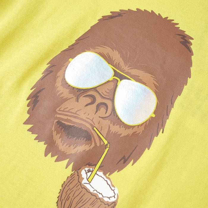 Maglietta da Bambino a Maniche Corte Gialla 116 11616