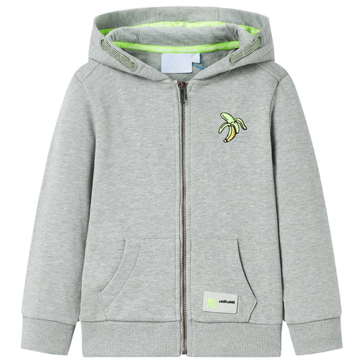 Felpa con Cappuccio e Cerniera da Bambino Cachi Chiaro MÃ©lange 92cod mxl 109777